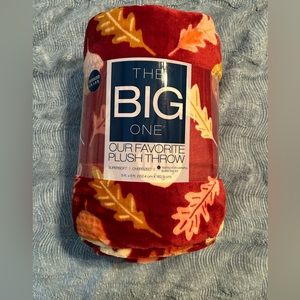 New! The Big One plush blanket/throw. Fall, leaves & acorns